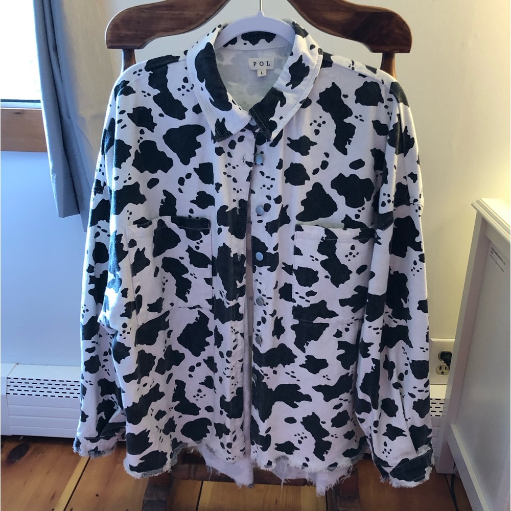 POL cow print jacket size L